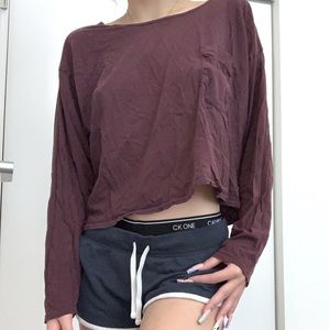 American Apparel oversized cropped long sleeve t shirt (OG $ ~ 60)